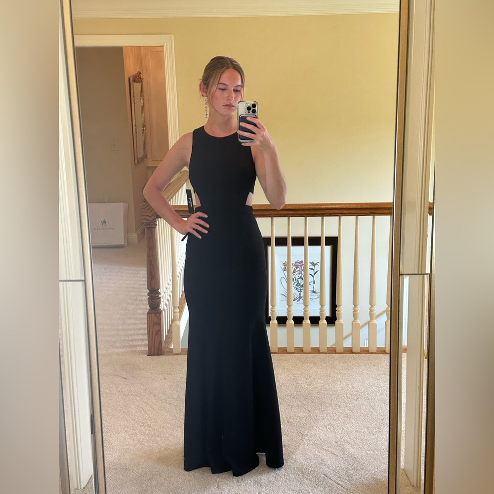 Lulus Maxi Cutout Dress (XS, Black)